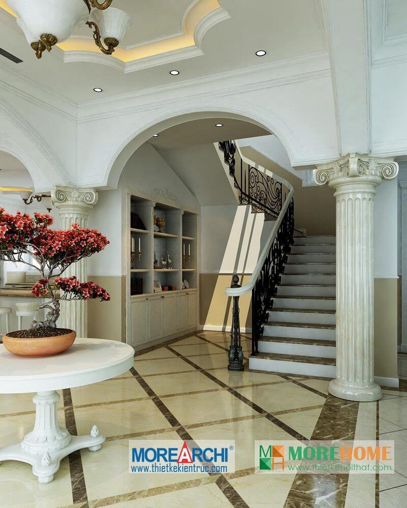 Thiết kế nội thất tân cổ điển tại biệt thự Riverside sang trọng Mẫu nội thất biệt thự tân cổ điển đẹp