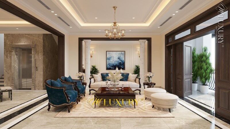 Trang trí nội thất biệt thự tân cổ điển cao cấp tại Việt Hưng