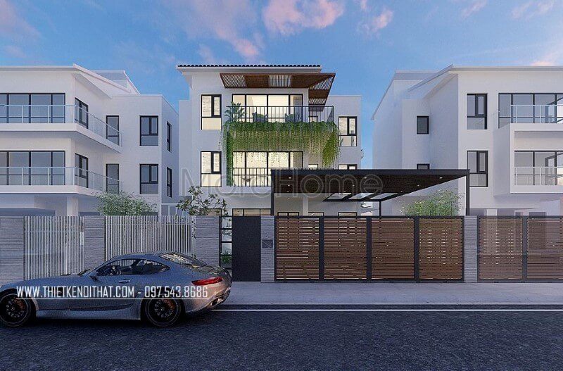 Thiết kế nhà 3 tầng hiện đại, đẹp, sang trọng tai biệt thự Xuân Phương Hà Nội. thiết kế nội thất hiện đại