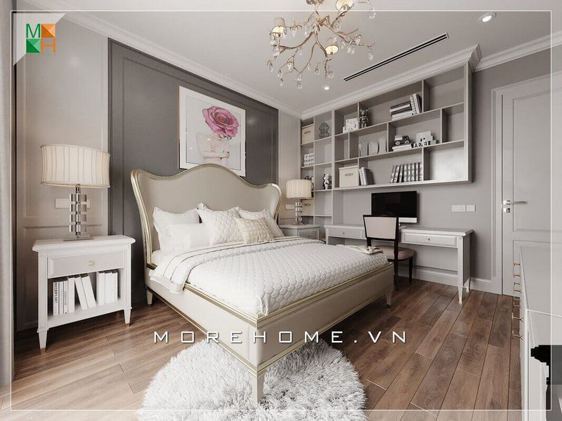 Gợi ý mẫu thiết kế nội thất phòng ngủ tân cổ điển ấn tượng, sang trọng và đẳng cấp cho chung cư, nhà phố, biệt thự.