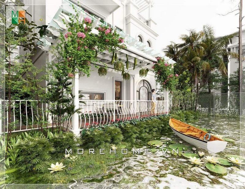 Giới thiệu mẫu thiết kế kiến trúc biệt thự sân vườn cao cấp, sang trọng.