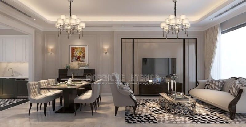 Mẫu thiết kế nội thất biệt thự Imperia Garden tân cổ điển