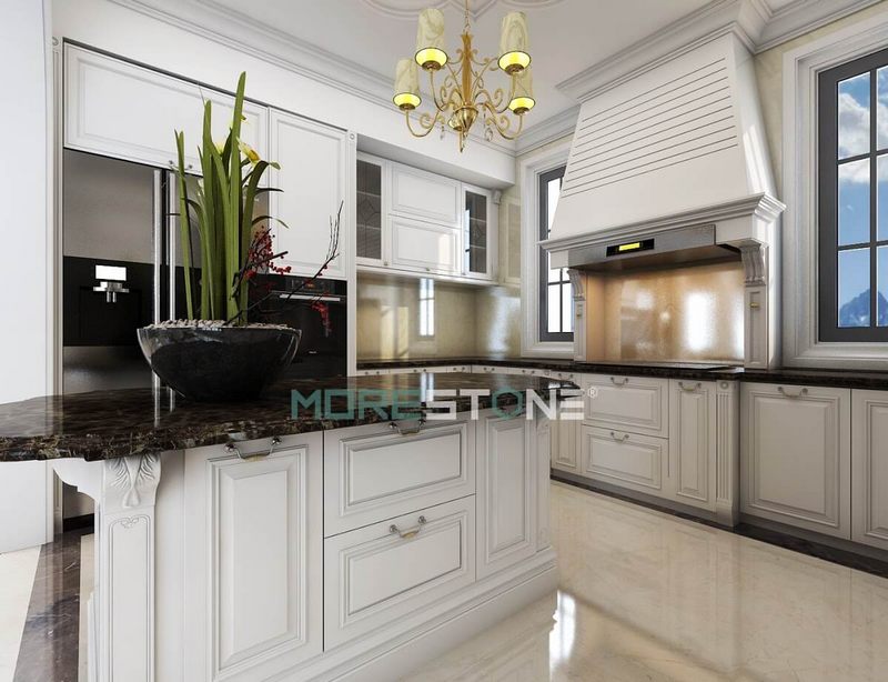 Mê mẩn với thiết kế phòng bếp không gian mở theo phong cách tân cổ điển sang trọng cho biệt thự, chung cư.