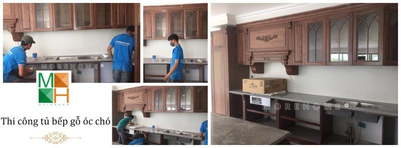 Với hệ thống phân xưởng sản xuất quy mô lớn và đội ngũ thi công có nhiều năm kinh nghiệm, tủ bếp gỗ óc chó MoreHome được thể hiện với nét tinh tế, sang trọng riêng biệt.